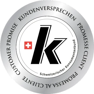 Gütesiegel Kundenversprechen des Schweizerischen Konsumentenbunds
